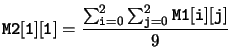 Value of pixel M2[1][1]